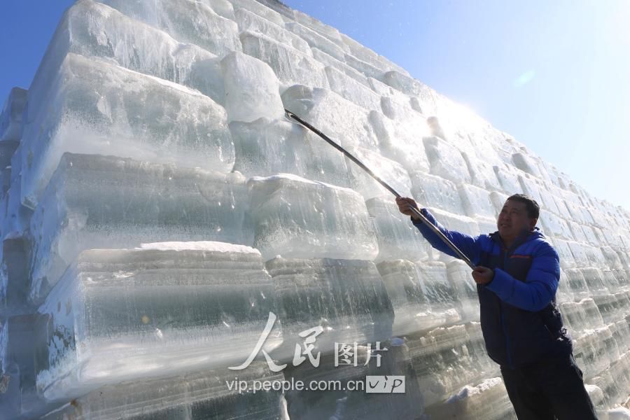 辽宁东港:贮冰最佳季 渔民贮冰忙