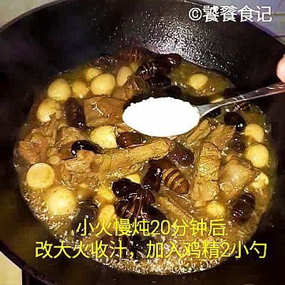 蝉蛹鹌鹑蛋烧排骨