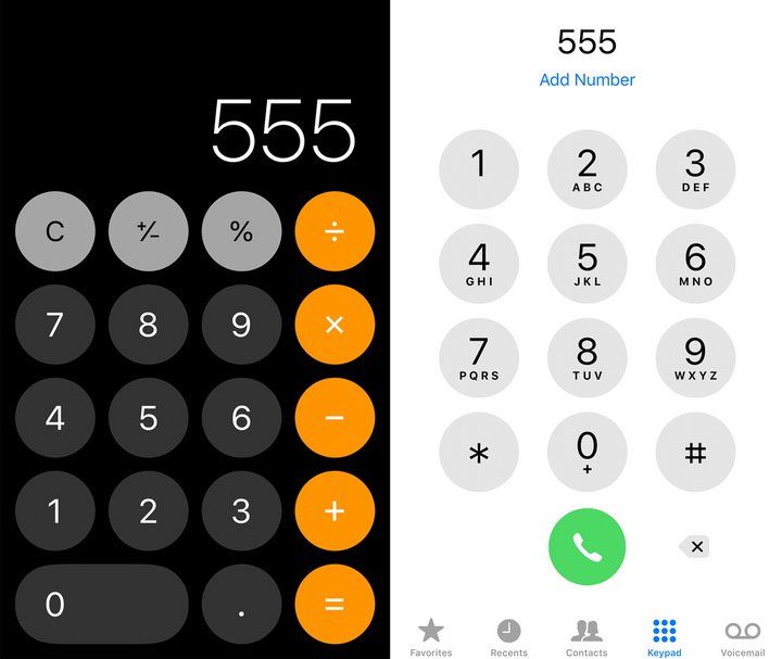 科学计算器的使用 为什么手机上计算器和拨号盘的数字