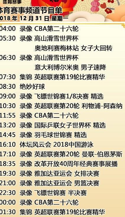 央视今日节目单 CCTV5直播NBA湖人vs国王+