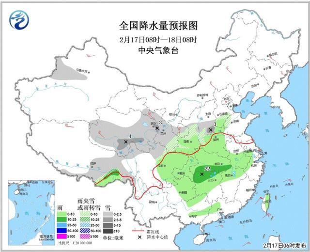 春运气象服务专报：17日起中东部将有雨雪天气过程 华北黄淮等地