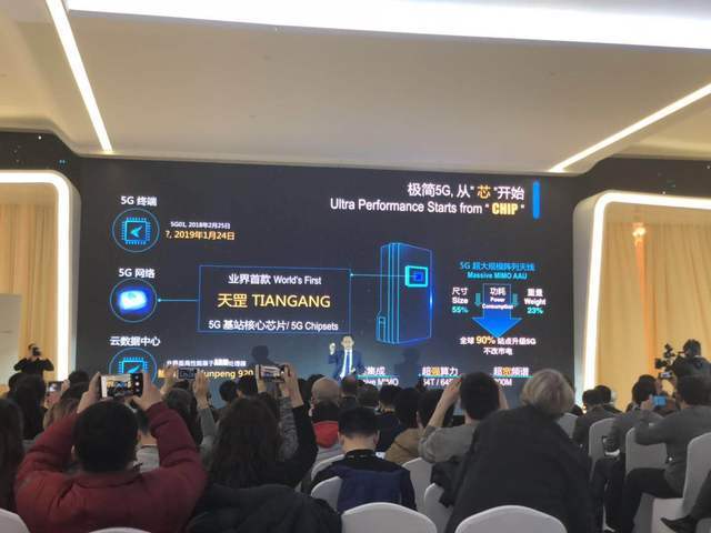 华为发布全球首颗5G基站芯片天罡 5G全球发货