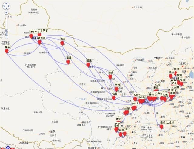 有人把李白杜甫一生的足迹做了张地图，发现了大事情……