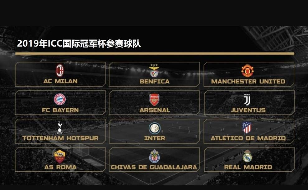 2019ICC国际冠军杯赛完整赛程:国米尤文曼联