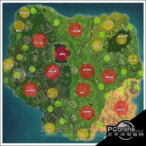 堡垒之夜游戏攻略 堡垒之夜国服降落点选择