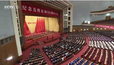 司创始人沈鹏参加纪念五四运动100周年大会 备