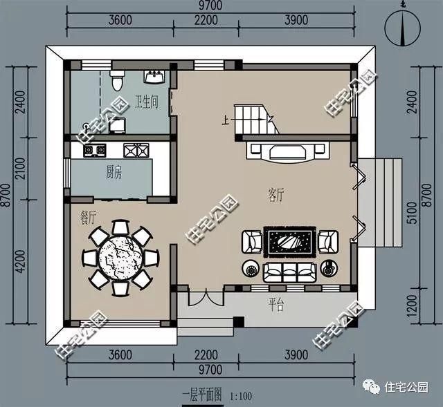 新农村自建9x8米小户型别墅，2种平面布局选1还是选2?