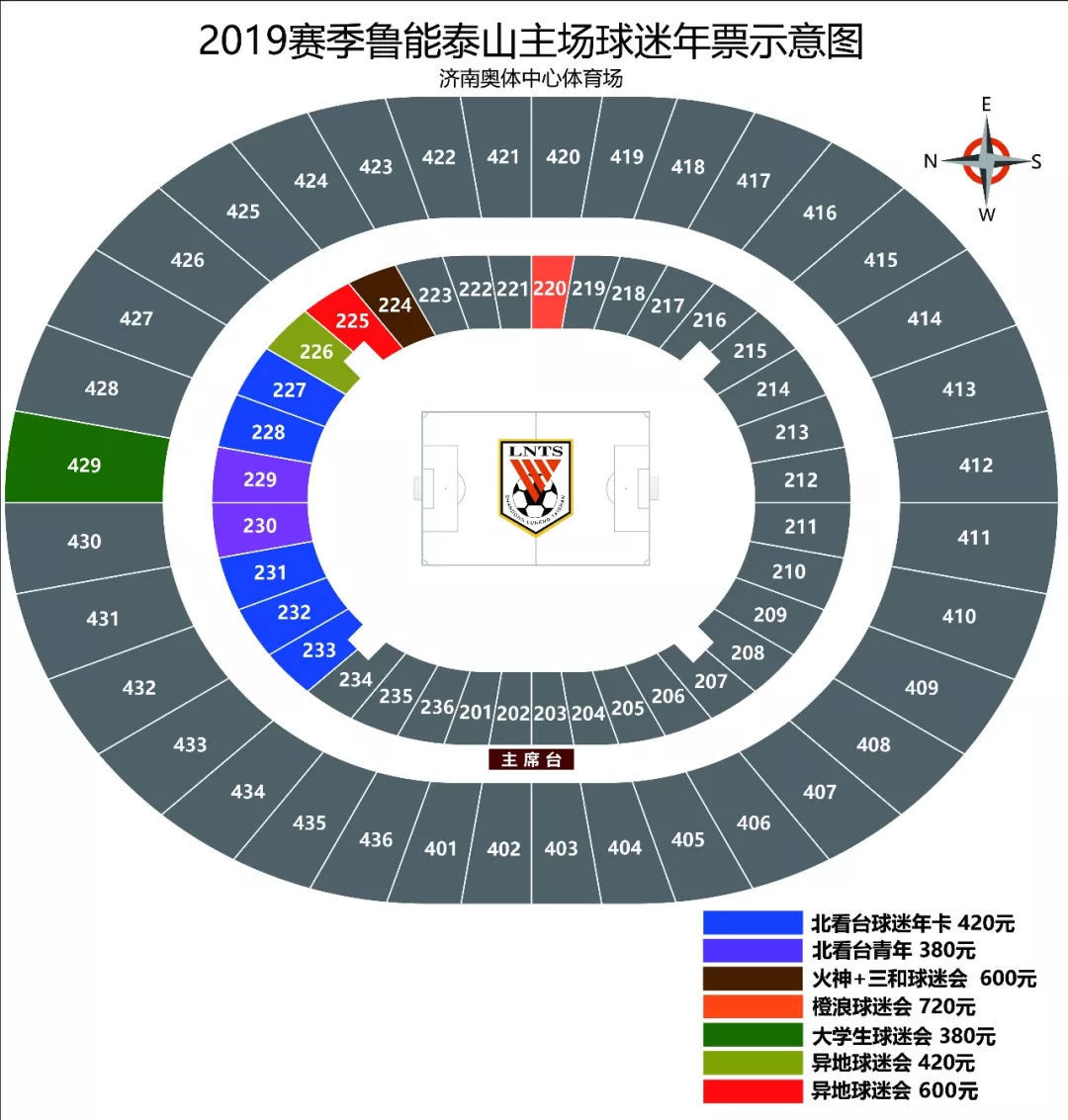 鲁能套票销售方案公布:最贵1200元 球迷会最低