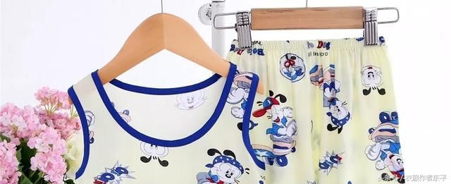 男女宝宝家居服裁剪图分享:棉绸背心式家居服