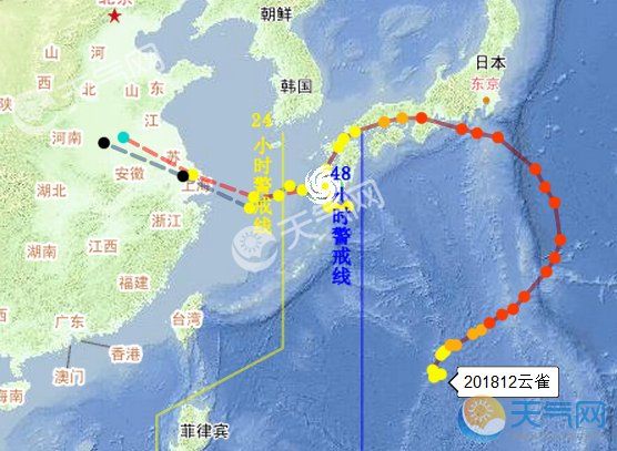 2018年12号台风最新消息 云雀将登陆我国风雨