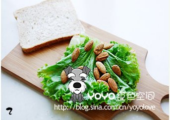 豆芽牛肉饼大杏仁三文治