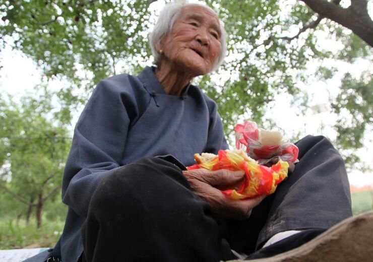 农村87岁老人在枣园当保安,一天上岗13个小时吃坐在地头!
