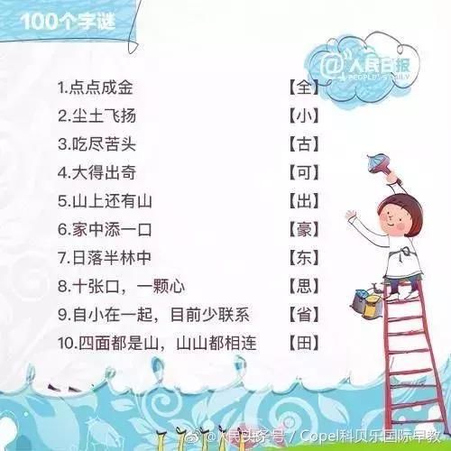 100个超有趣的猜字谜，让孩子快乐学习汉字！