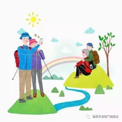 107岁长寿老人游姑婆山，带着健康身体游玩之余，更有长寿经验分