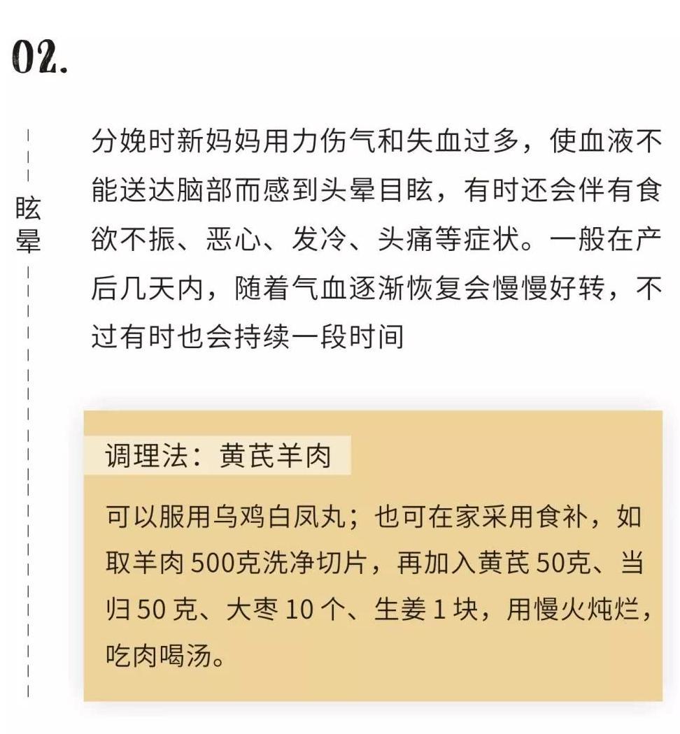 新妈妈产后多体虚、眩晕、多汗,如何从饮食上