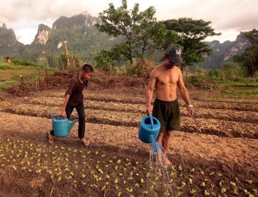 中国游客到老挝旅游，被老挝百姓的干活场景震住了