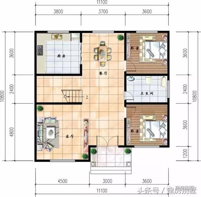 3栋面宽11.1米的二层别墅，准备20多万建房的优质选择