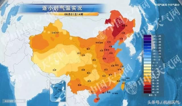 北方气温破40℃ 这个周末杭州天气好吗？