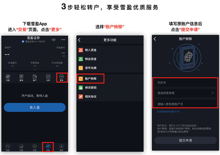 轻松转户雪盈证券，享受优质港美股投资服务