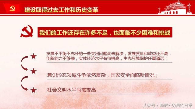 微党课ppt|十九大报告内容解读,7个方面,71张幻