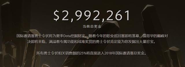 DOTA2：见证刀塔玩家信仰的力量 TI8总奖金增长速率远超同期