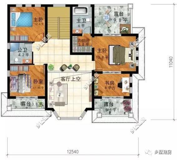 12X11米农村小别墅，5卧室带3露台，只要19万就能拿下！