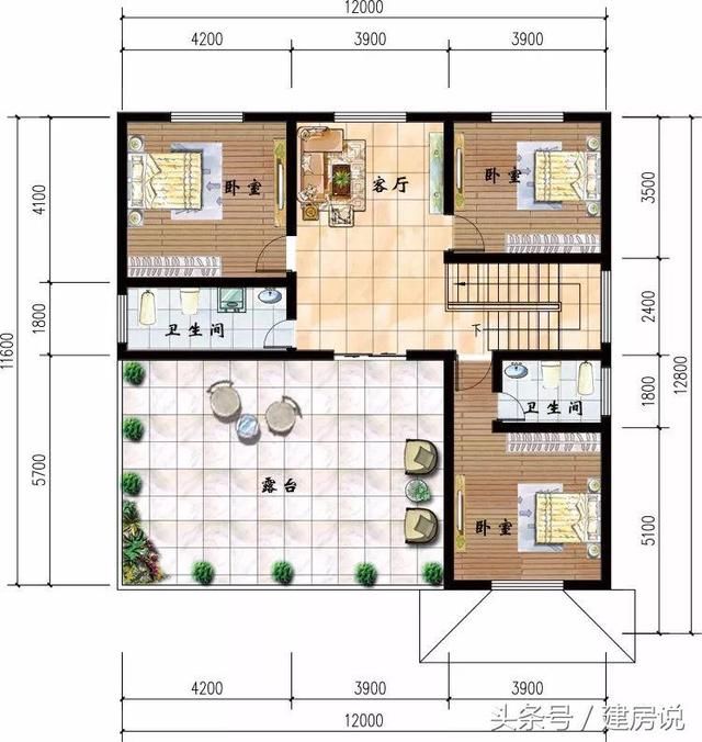 3款漂亮小洋房户型，农村建造这样的房子才最值得