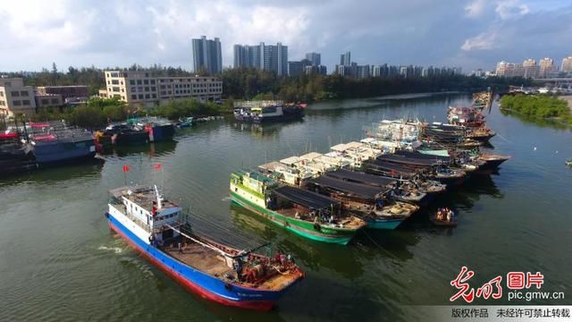 今年第4号台风即将生成渔船回港避风