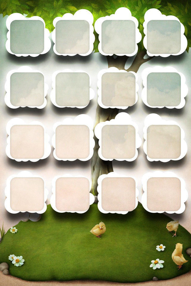iphone主屏方格苹果手机壁纸,每一张都是不同