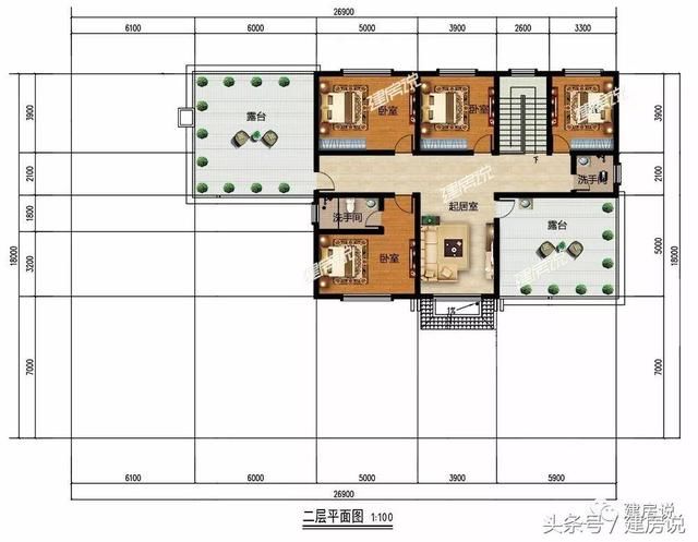 这款二层农村别墅非常受人追棒，有个庭院停车，还可以种菜