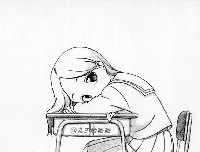 萌萌哒小女孩简笔画_手绘