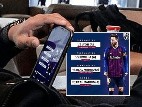 姆巴佩被拍查看巴萨赛程 盼欧冠再次约战梅西