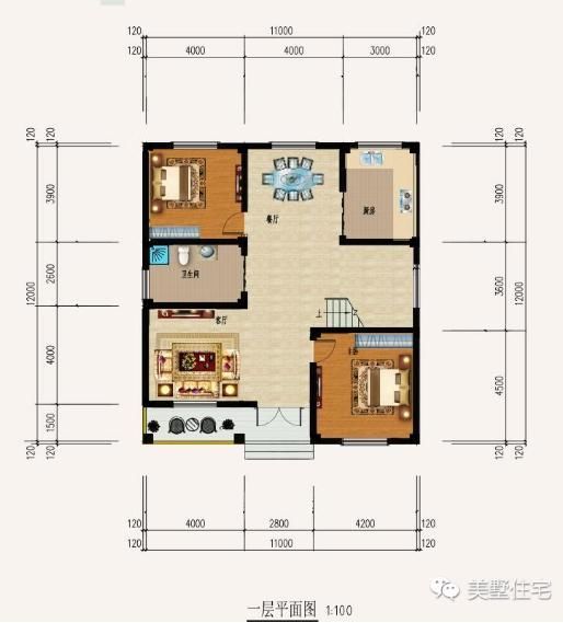 这15款二层别墅，户型方正施工简单，主体造价最低只要18万