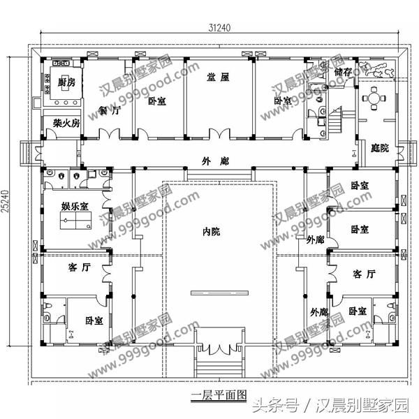 仿古农村四合院别墅，白墙黛瓦局部二层超漂亮，城里人的居住梦想