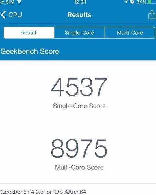 苹果A11可怕的单核性能,单核跑分怒操酷睿I7