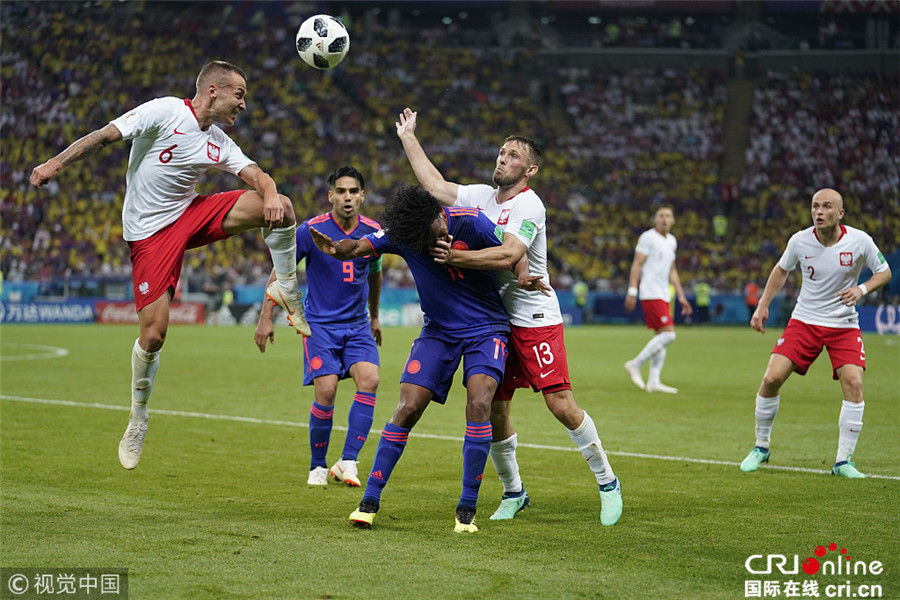 世界杯:J罗两助法尔考破门 哥伦比亚3-0波兰