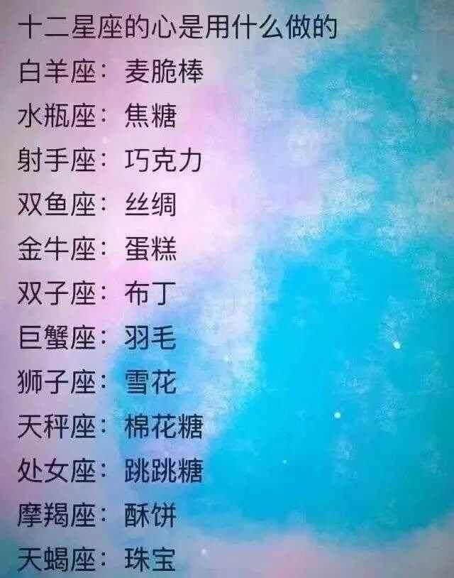 十二星座长了一张什么脸，我可能是个假天蝎