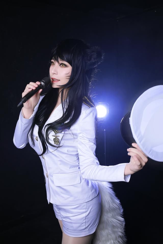 LOL吊带蕾丝九尾丝袜阿狸Ahri性感美女妖狐美情趣联盟美女英雄透明图片