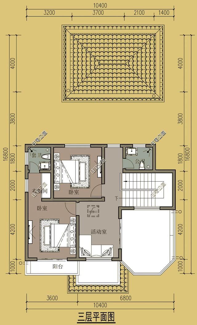 农村简欧式自建房，3层10米x17米没厨房？这样的布局真挺多