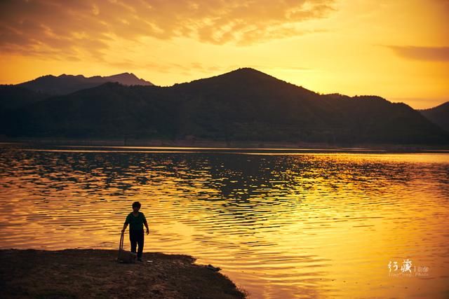 晚霞满天金湖面 夕照渔家归如歌美丽乡村下峪游之三