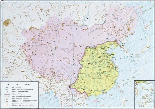 秦朝全盛时疆域面积清晰图 至此古代中国版图