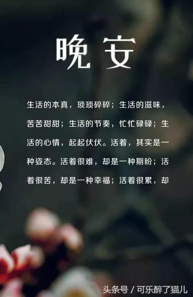 晚安正能量语录图片带字，句句说到心坎