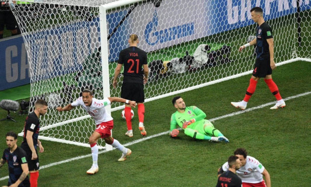 俄罗斯世界杯克罗地亚总比分4:3丹麦,克罗地亚