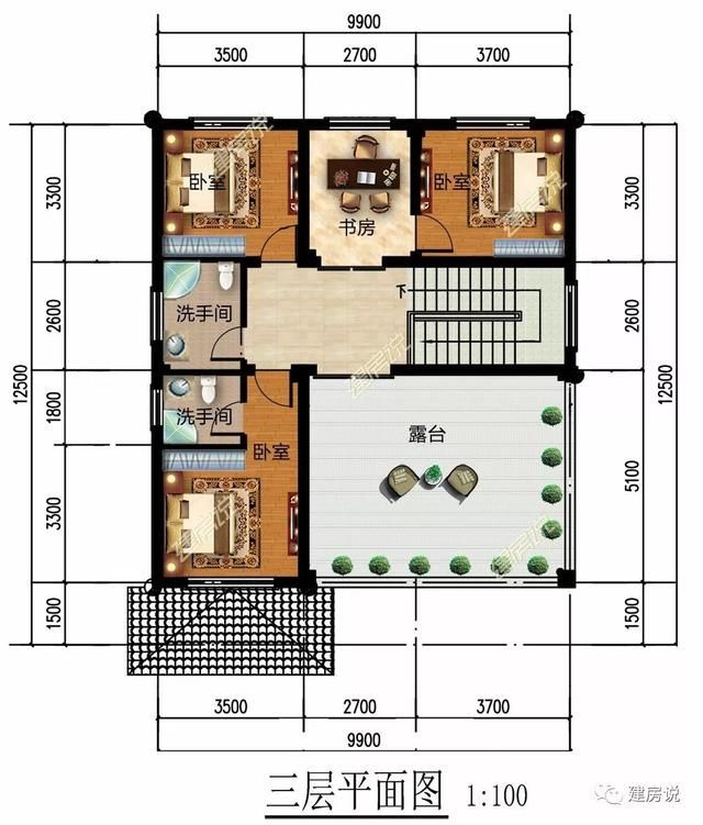 5套120平左右的别墅，经济实惠，家家户户都建的起