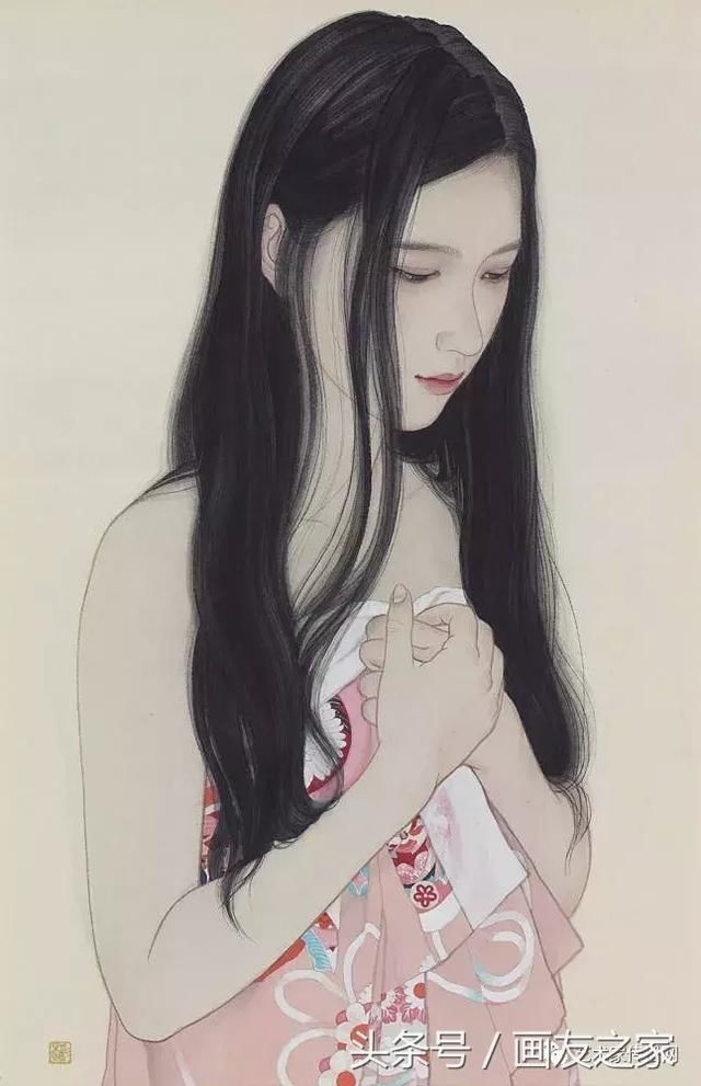 人称日本最美女画家，“工笔”人体画绝了