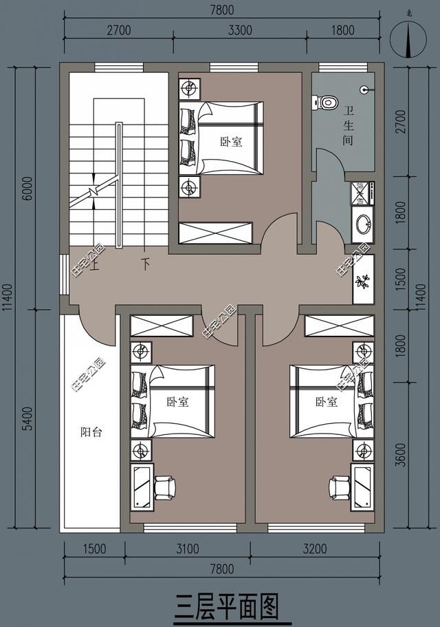 90后农村自建房，现代风格户型6套，含平面图