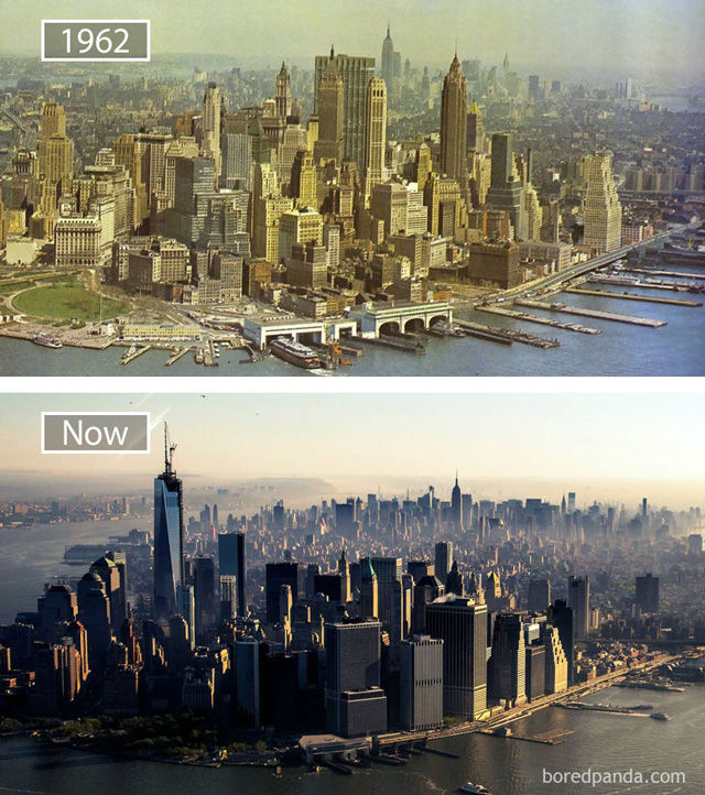 世界大城市的变化对比照,中国深圳变化最大!