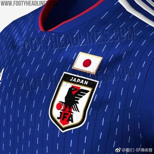 日本队世界杯球衣曝光:蓝色为底色,正面布满白