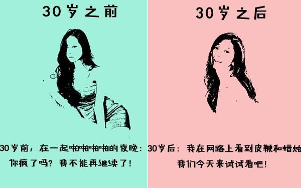 这几张图告诉你，女人30岁前和30岁后的不同