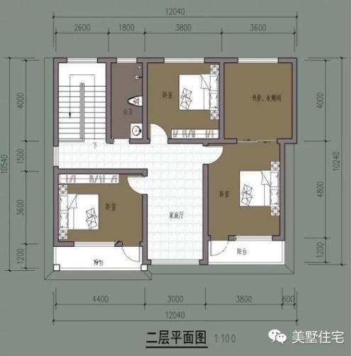 这15款二层别墅，户型方正施工简单，主体造价最低只要18万